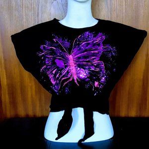 Italian Black Crop Top